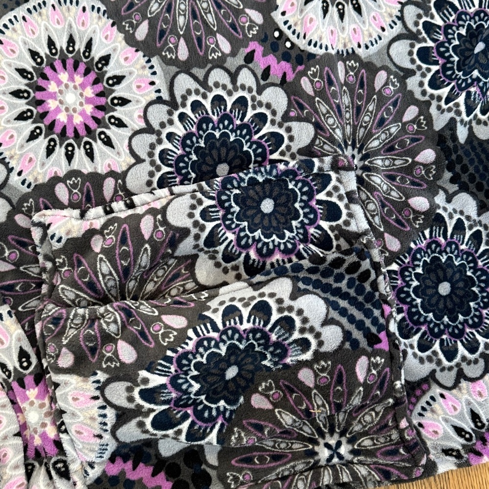 Vera Bradley Plush Packable Blanket — folds into pocket at top